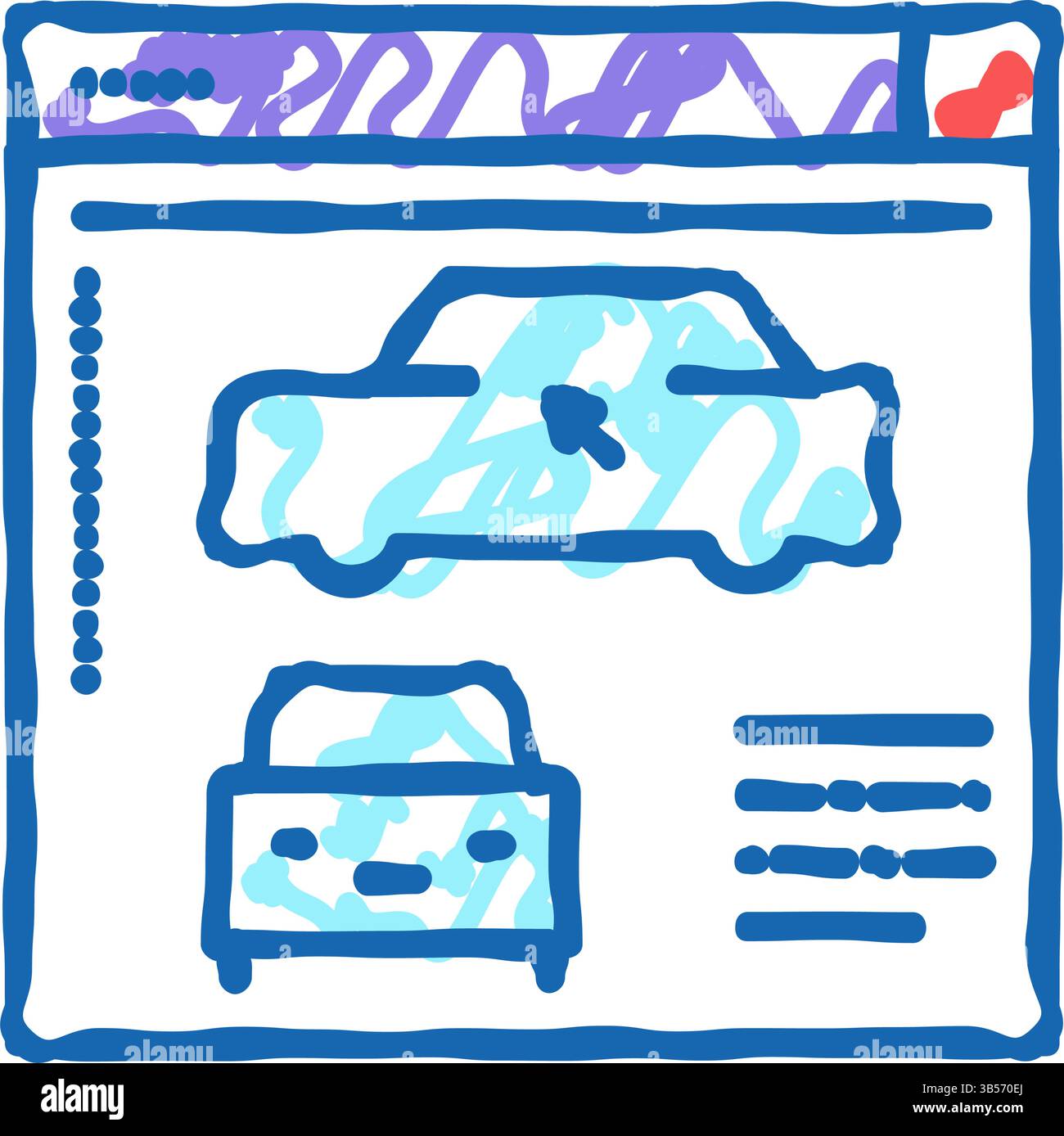 car modeling program icon doodle illustration Stock Vector Image & Art ...