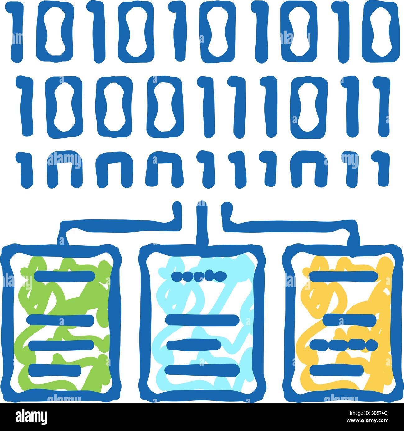 files encryption icon doodle illustration sign Stock Vector Image & Art ...