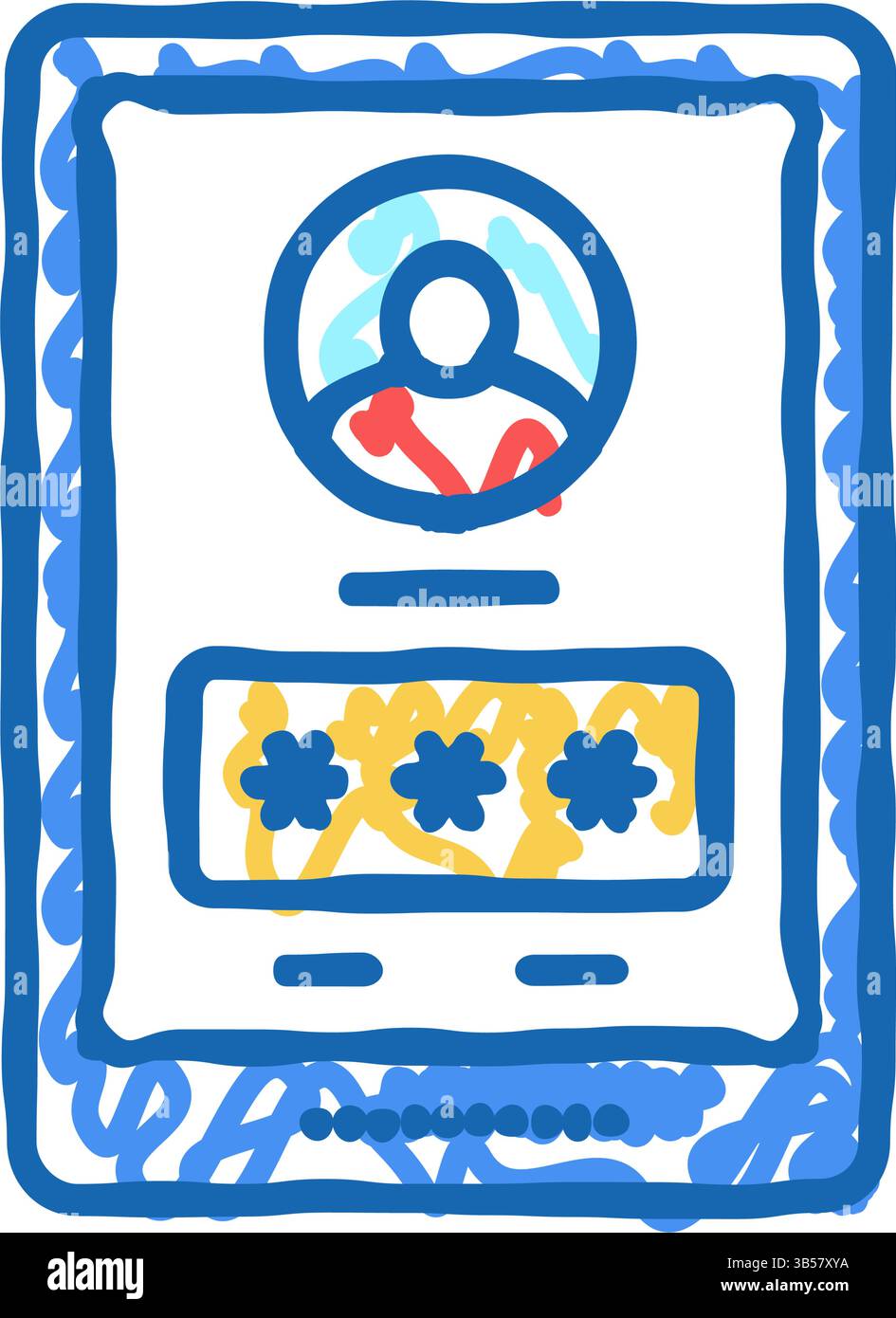 tablet password icon doodle illustration sign Stock Vector Image & Art ...