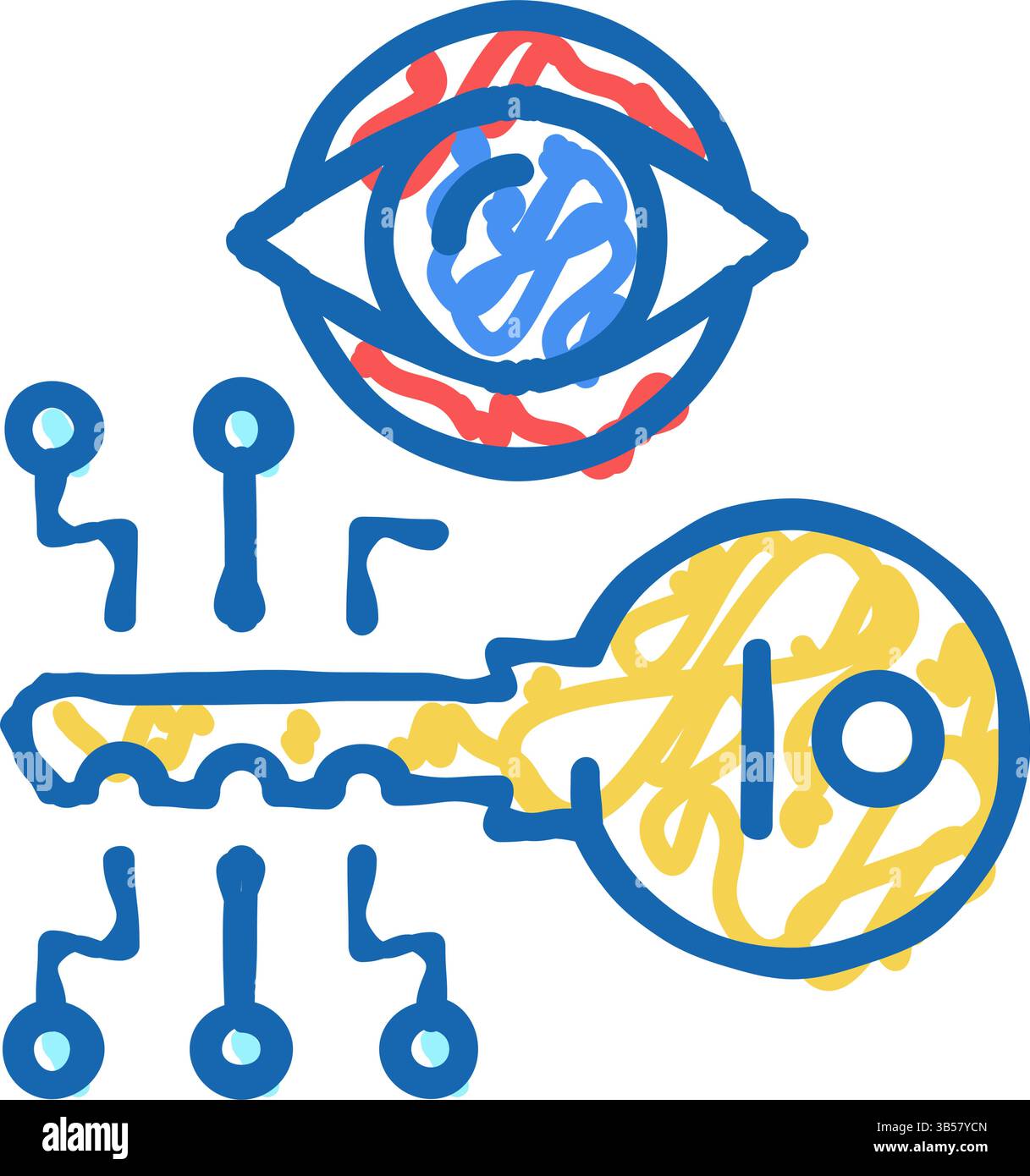 electronic key vision icon doodle illustration Stock Vector Image & Art ...