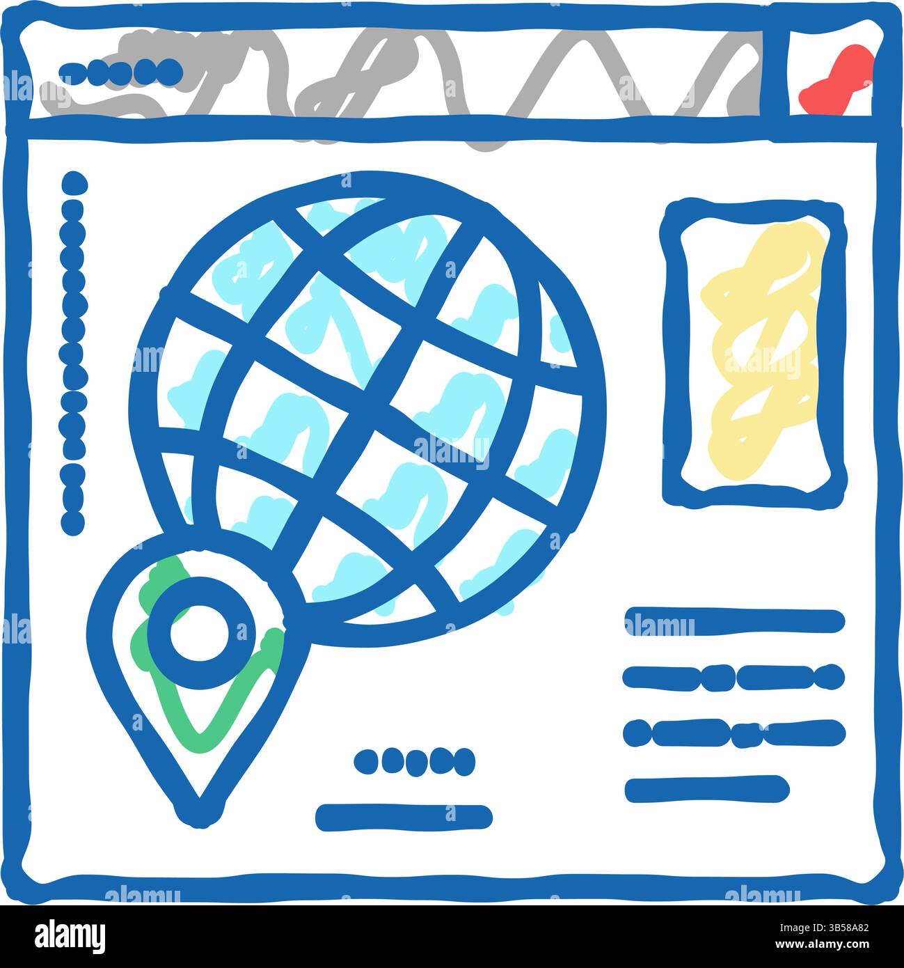 web site map location icon doodle illustration Stock Vector Image & Art ...