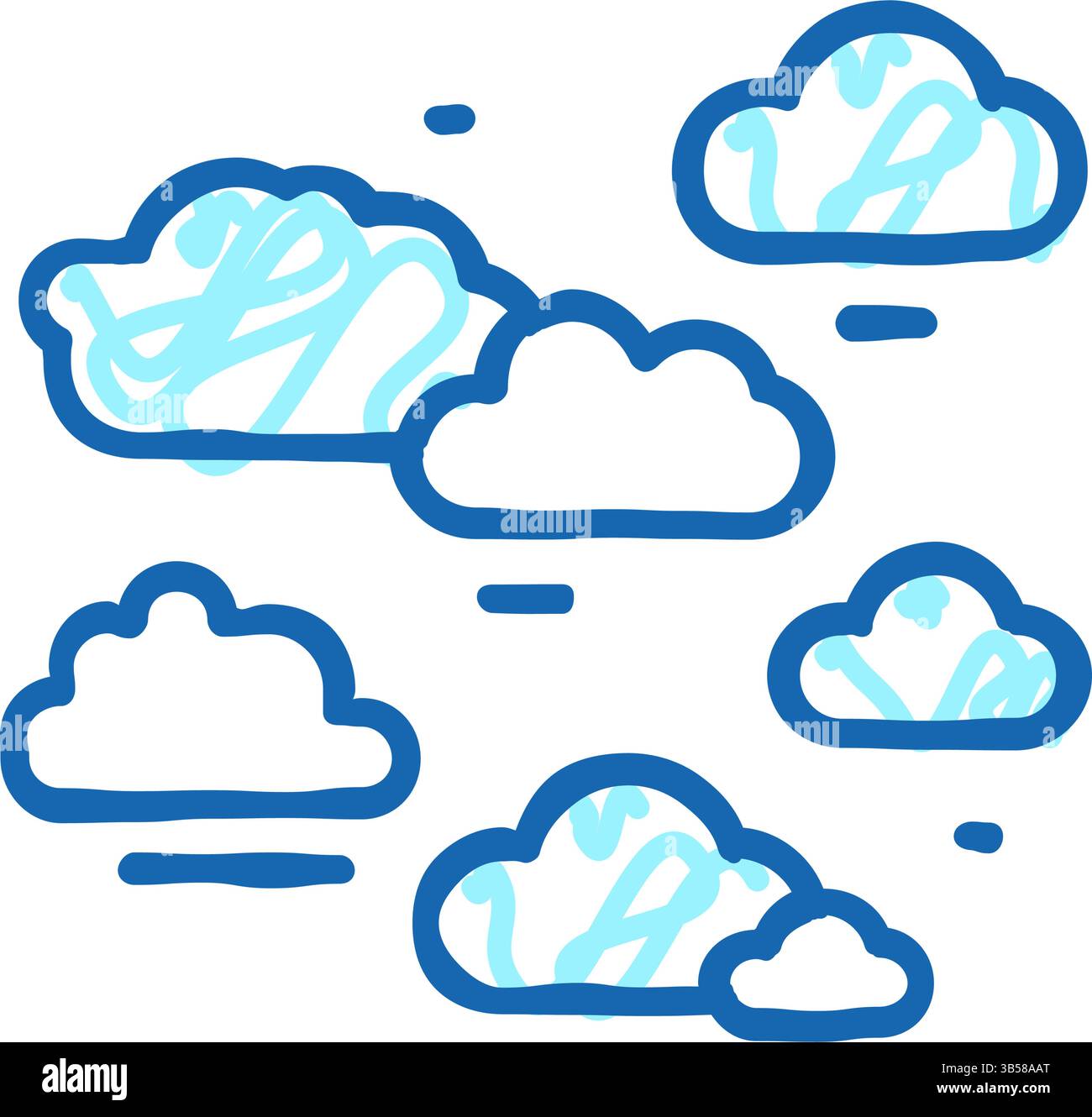 natural clouds icon doodle illustration Stock Vector Image & Art - Alamy
