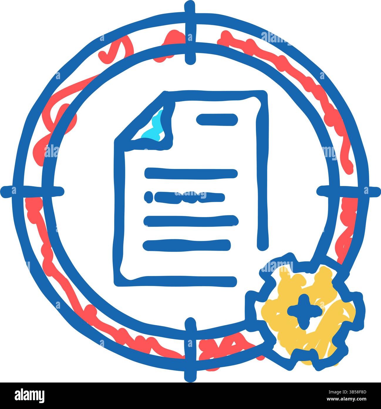 target system file icon doodle illustration Stock Vector Image & Art ...