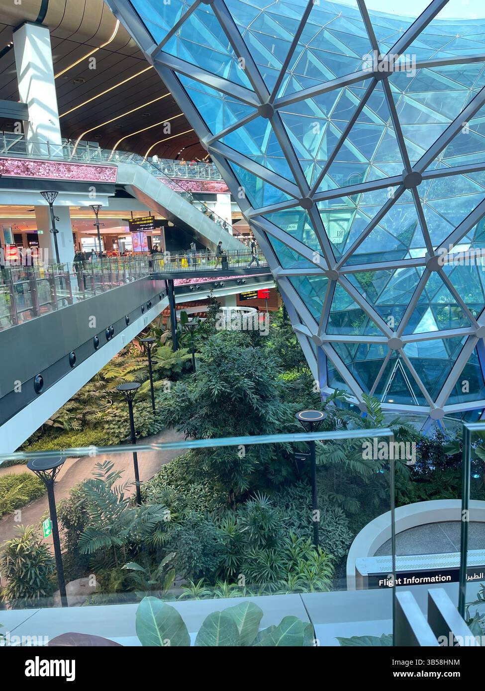 qatar airport - Smartphone Captured Stock Image