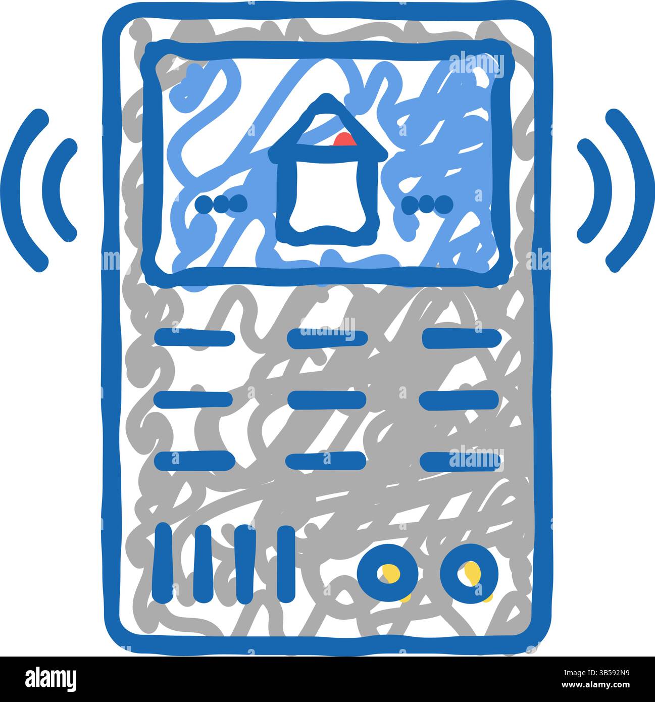 control panel smart home icon doodle illustration Stock Vector Image ...