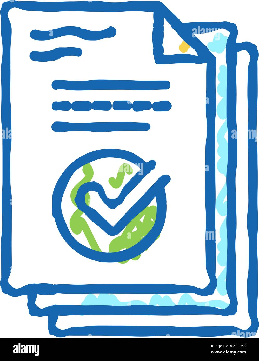 work report icon doodle illustration Stock Vector Image & Art - Alamy