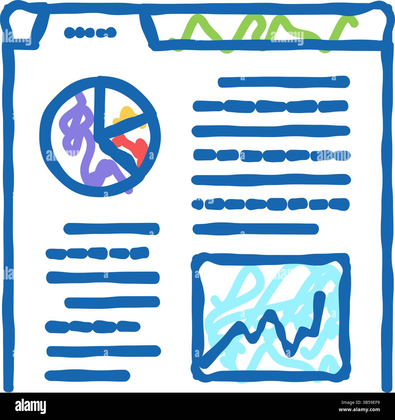 analytics report icon doodle illustration Stock Vector Image & Art - Alamy