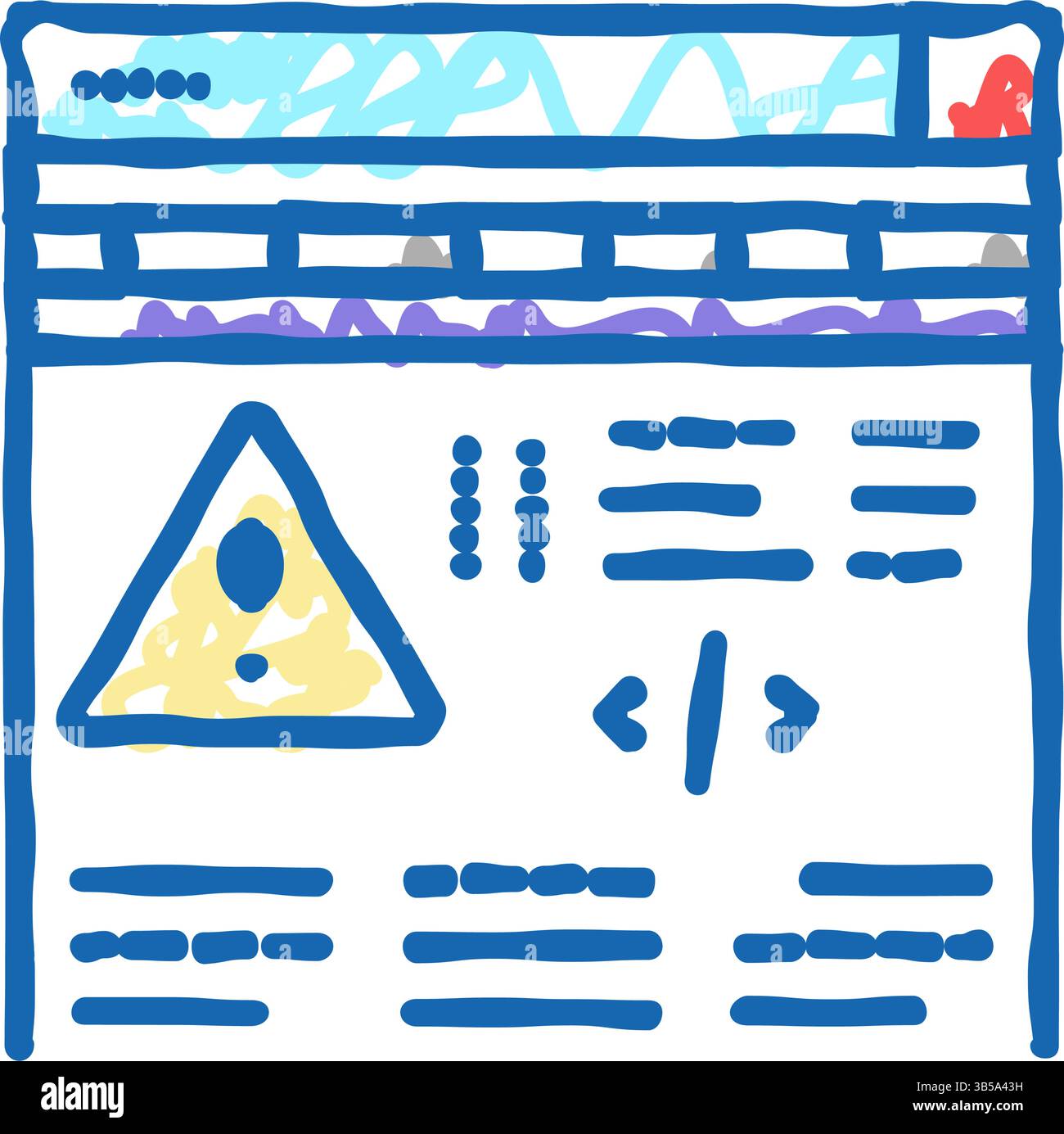 fixing program errors icon doodle illustration Stock Vector Image & Art ...