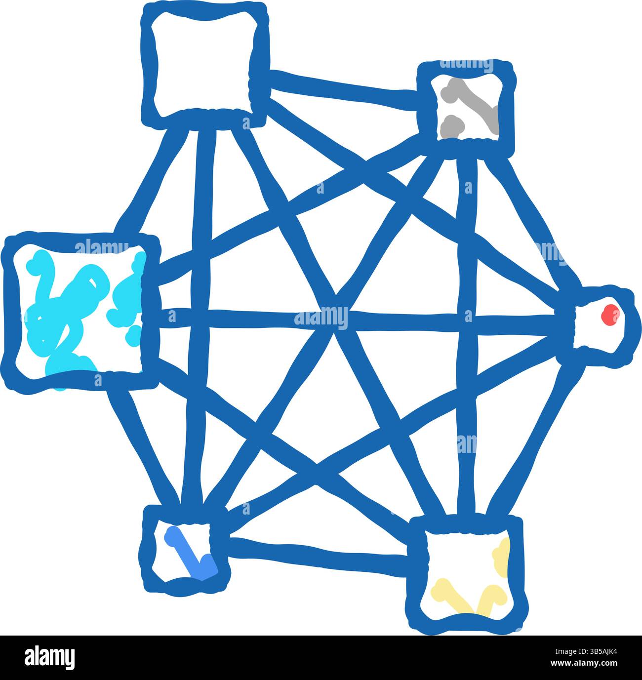 neural network icon doodle illustration Stock Vector Image & Art - Alamy