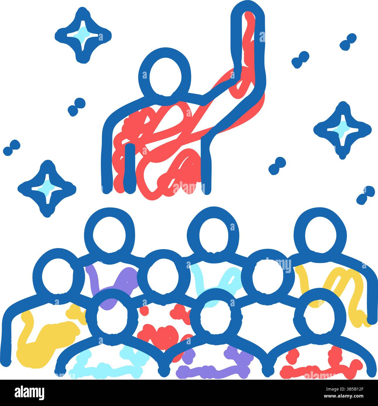 teamwork soft skill icon doodle illustration Stock Vector Image & Art ...