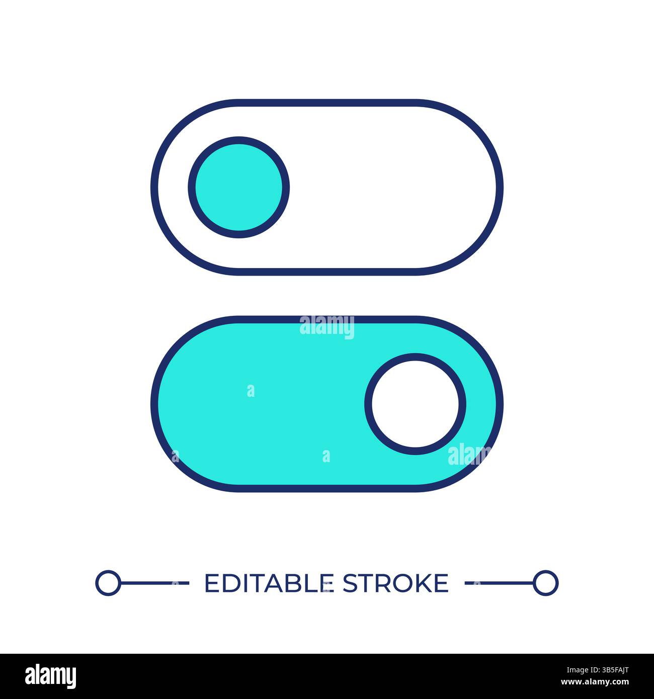 Permissions setting line color icon Stock Vector