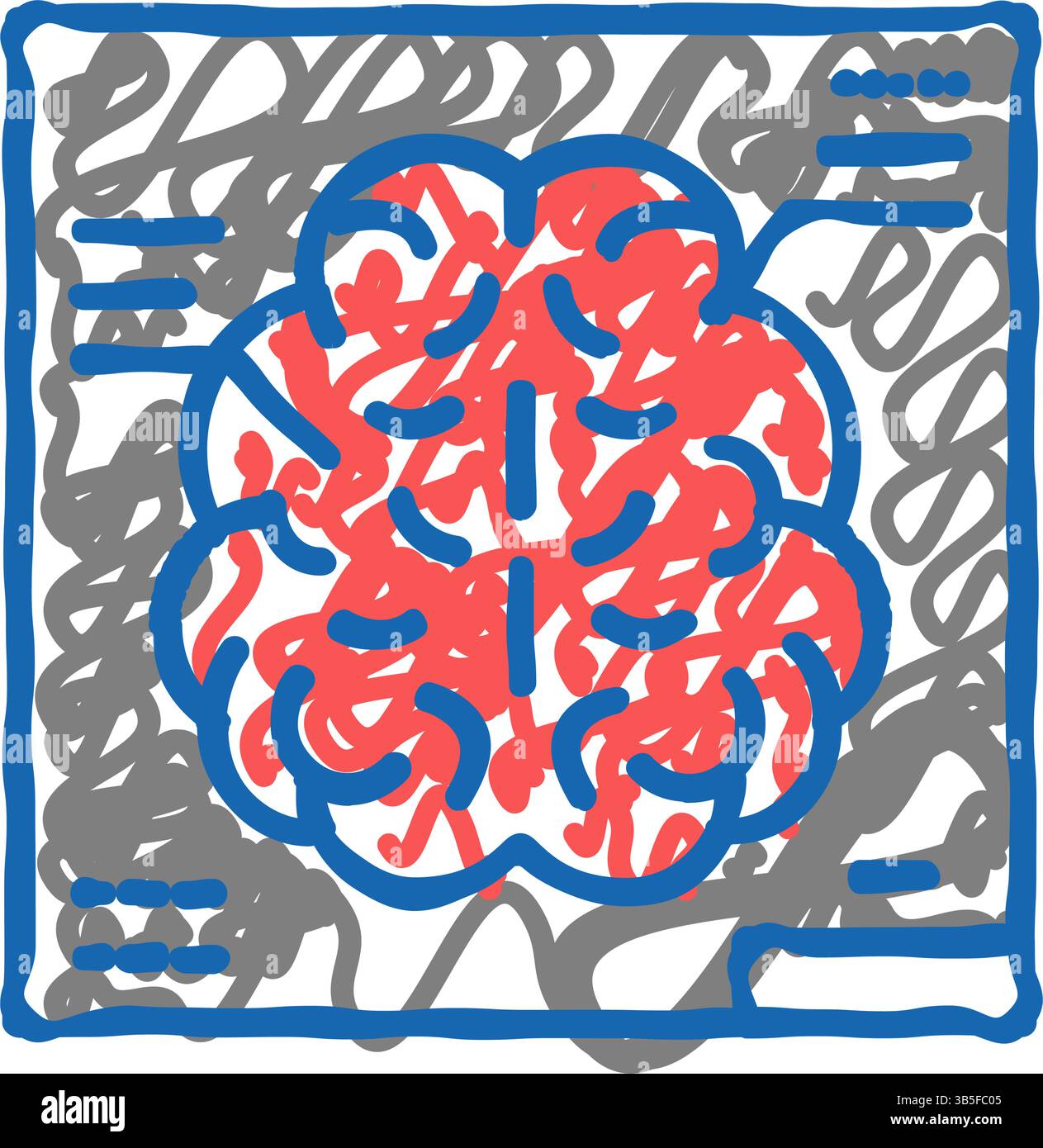 brain radiology researching icon doodle illustration Stock Vector Image ...