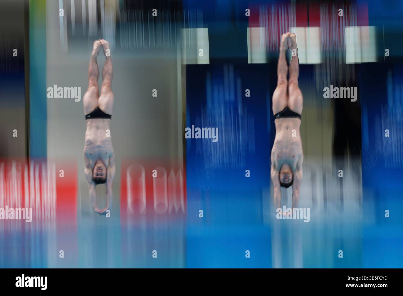 Britain's Anthony Harding and Jack Laugher compete in the Men's ...