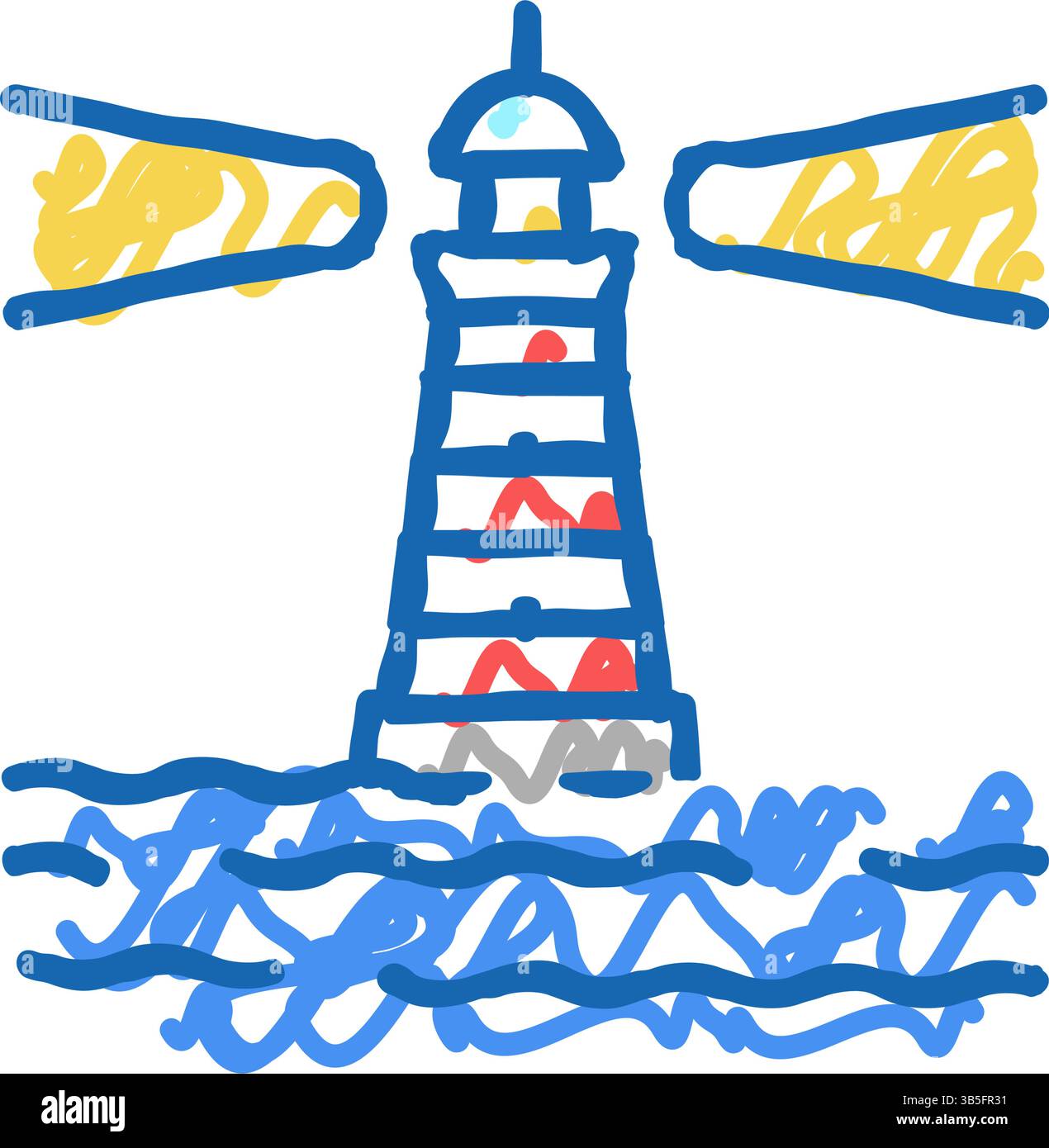 lighthouse port icon doodle illustration Stock Vector Image & Art - Alamy