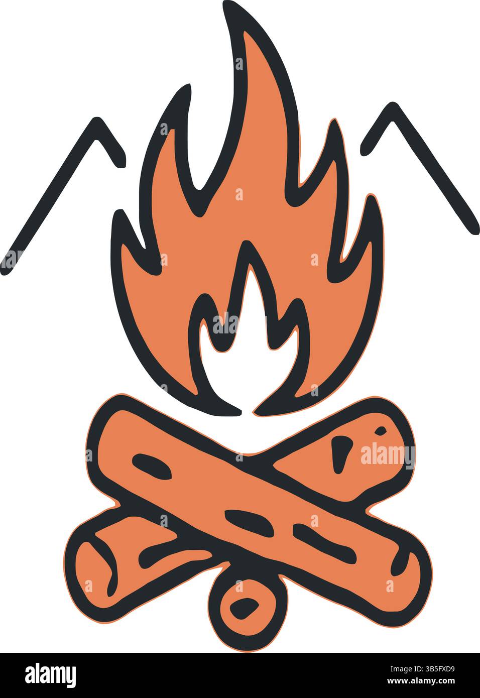 Minimalistic campfire hi-res stock photography and images - Alamy