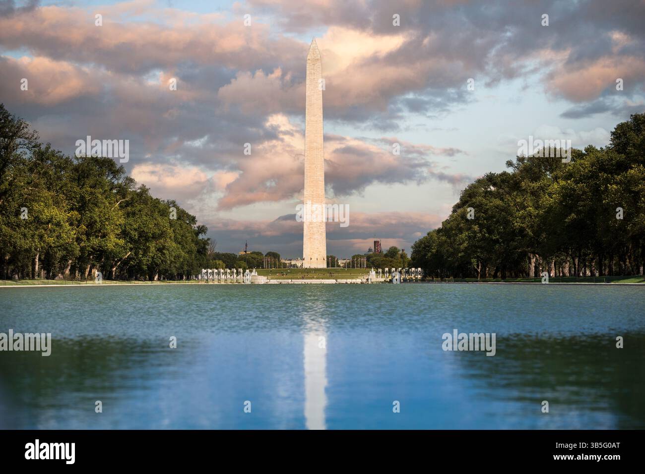 Washington Monument from the Lincoln Memorial Stock Photo
