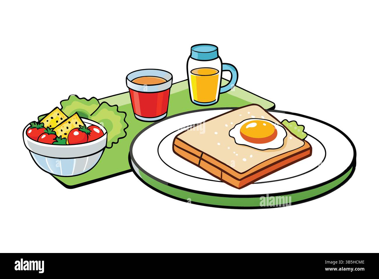 A delicious spread of breakfast foods vector illustration Stock Vector ...
