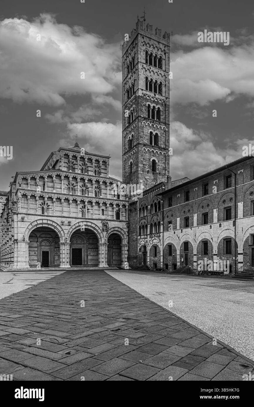 The Cathedral Of San Martino Historic City Centre Black And White the-cathedral-of-san-martino-historic-city-centre-black-and-white