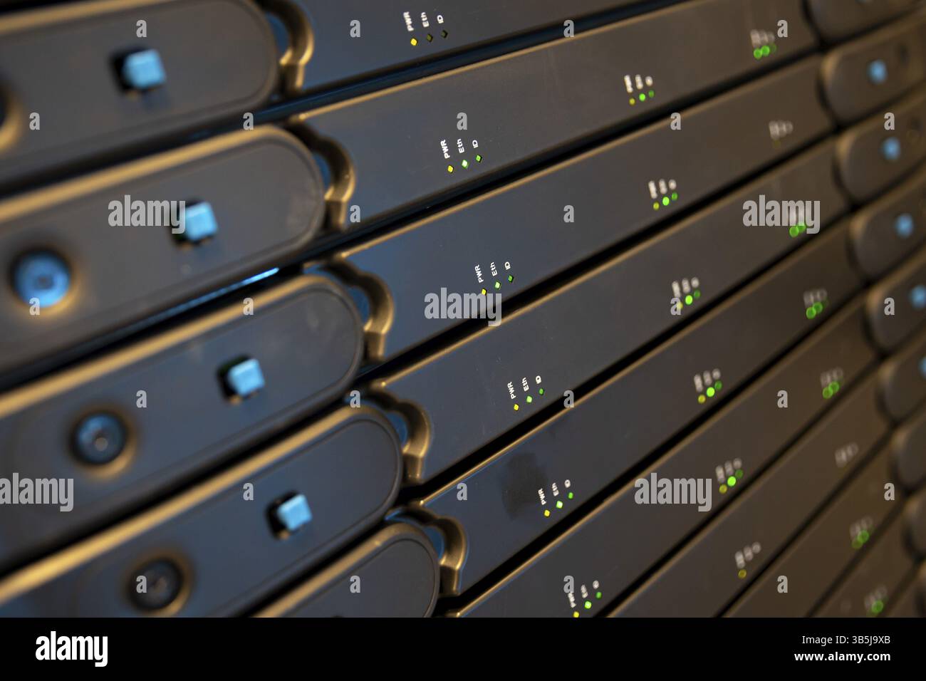 Global network computer servers processing hi-res stock photography and ...