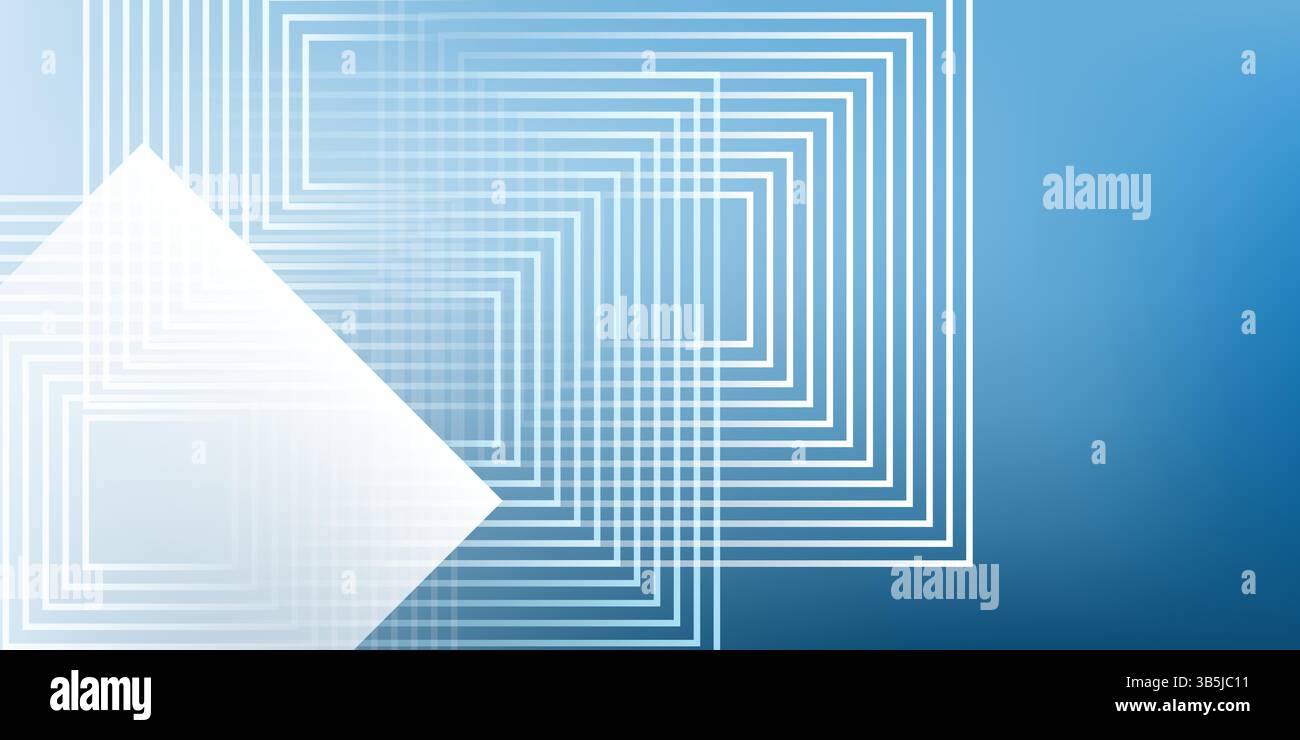 An abstract vector graphic featuring concentric squares and ...
