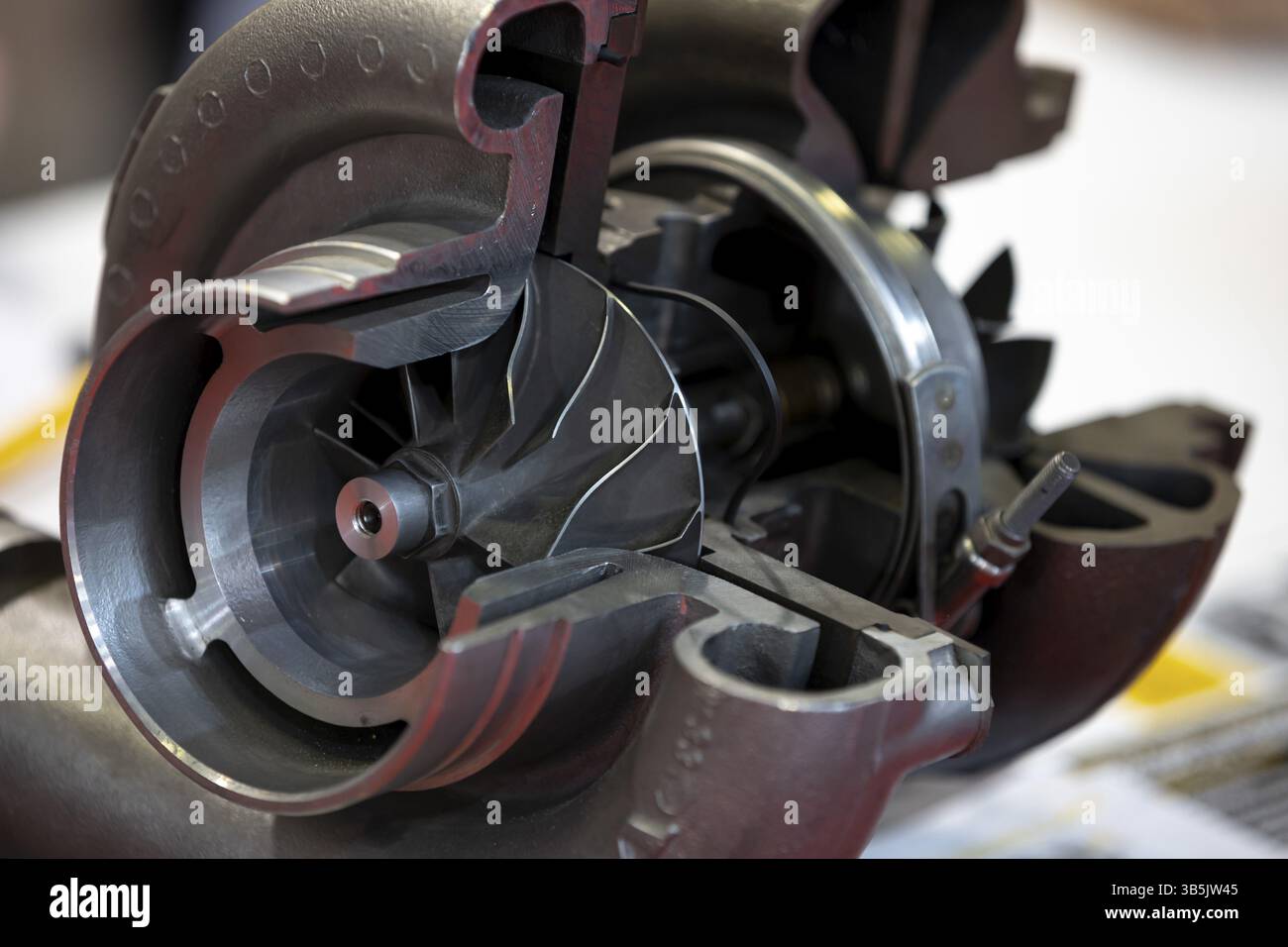 Truck turbo compressor cut. Inside of a car part Stock Photo - Alamy