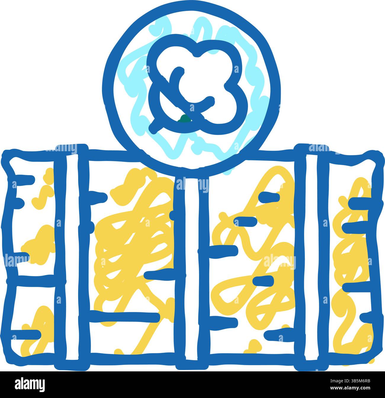 wool stack textile icon doodle illustration Stock Vector Image & Art ...