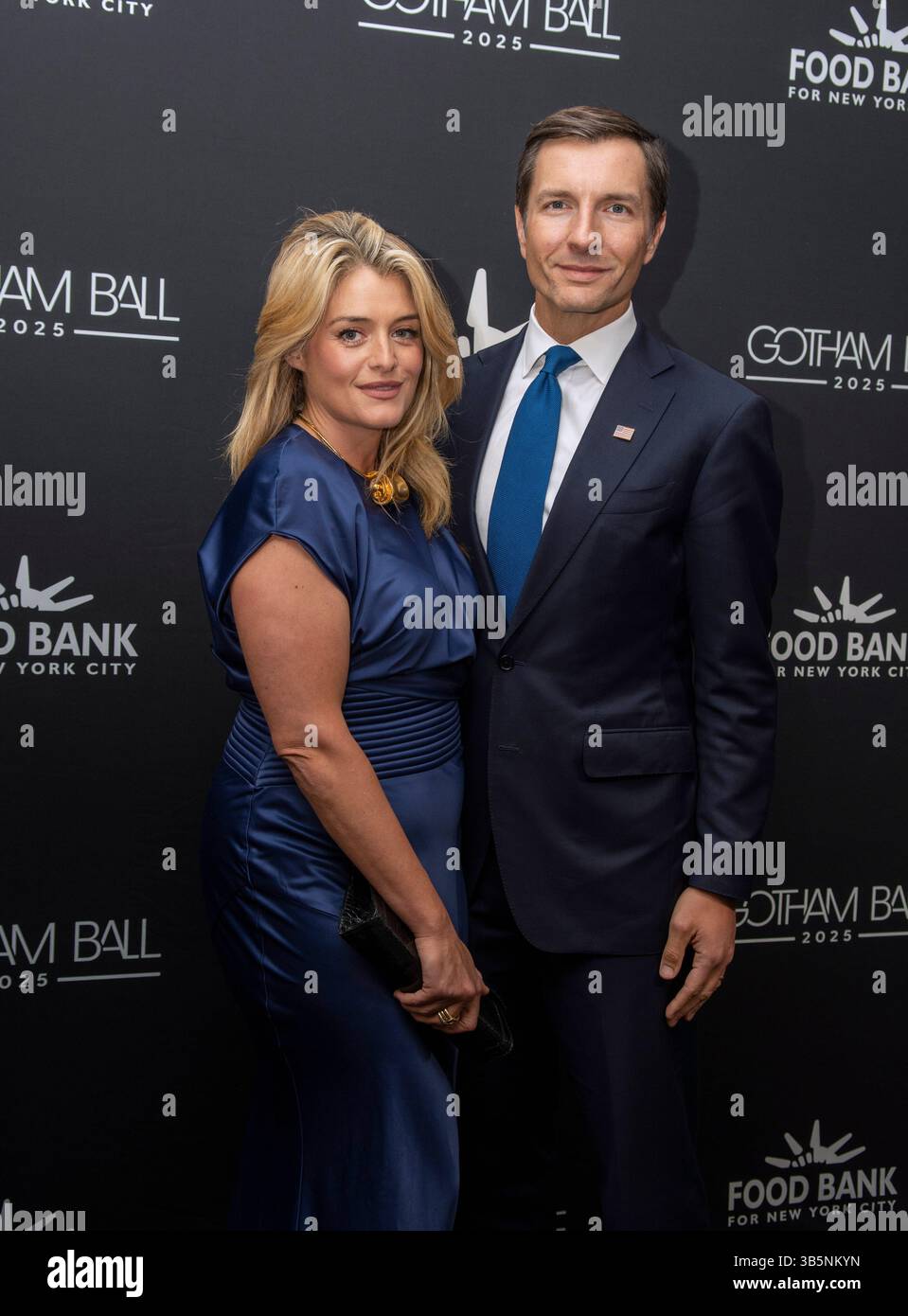 May 1, 2025, New York, New York, United States: Daphne Oz and John Jovanovic  attend the Food Bank For New York Cityâ€™s Third Annual Gotham Ball at The  Pool in New York., image size:959x1390