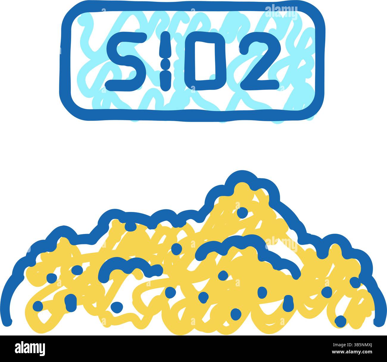 sio2 semiconductor manufacturing icon doodle illustration Stock Vector ...