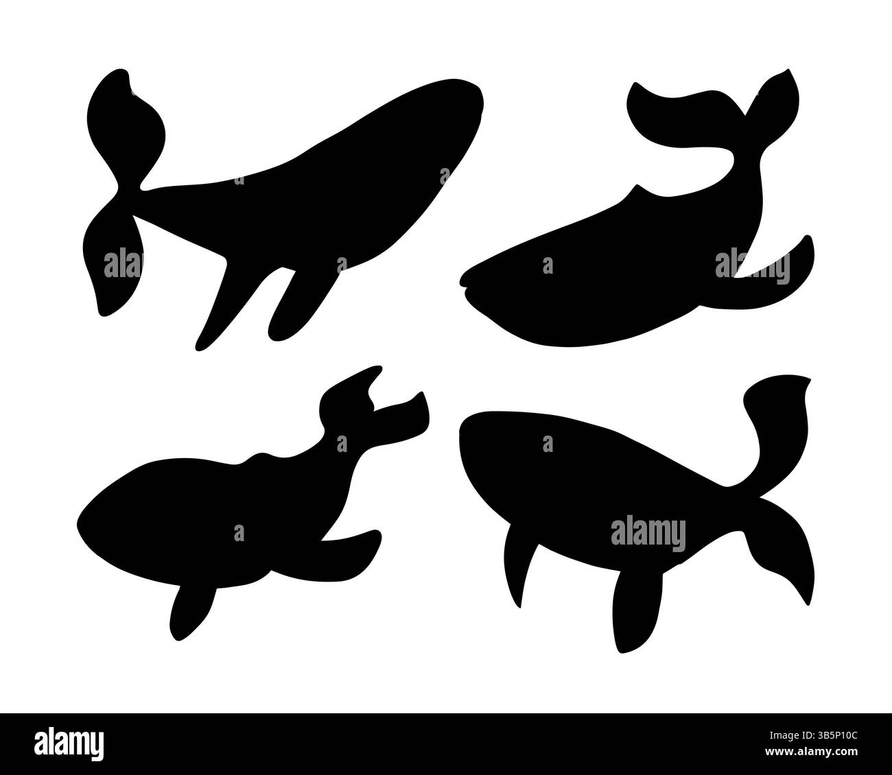 Cute vector whale marine Black and White Stock Photos & Images - Alamy
