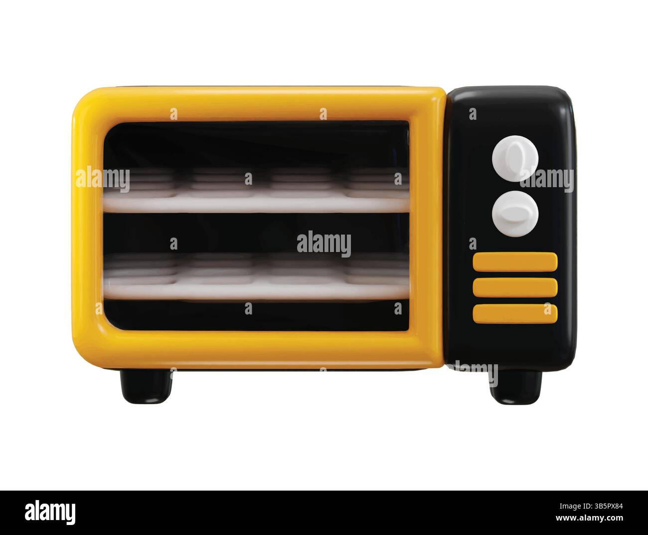 Microwave oven icon 3d rendering vector illustration Stock Vector