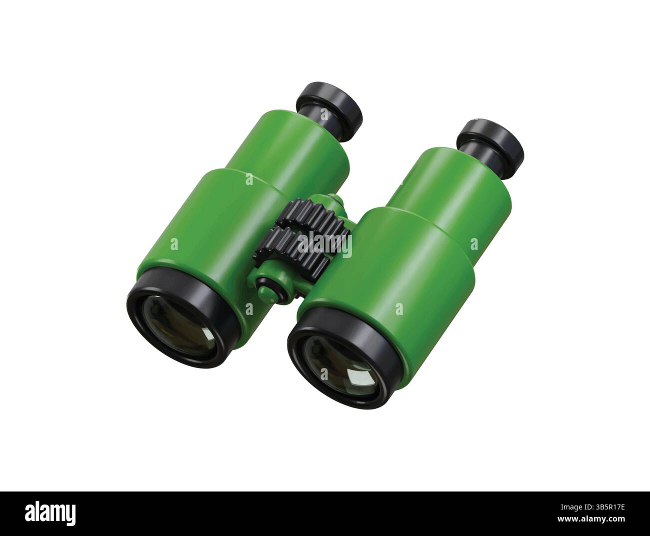 Binocular icon 3d render concept of Travel and camping adventure icon vector illustration Stock Vector