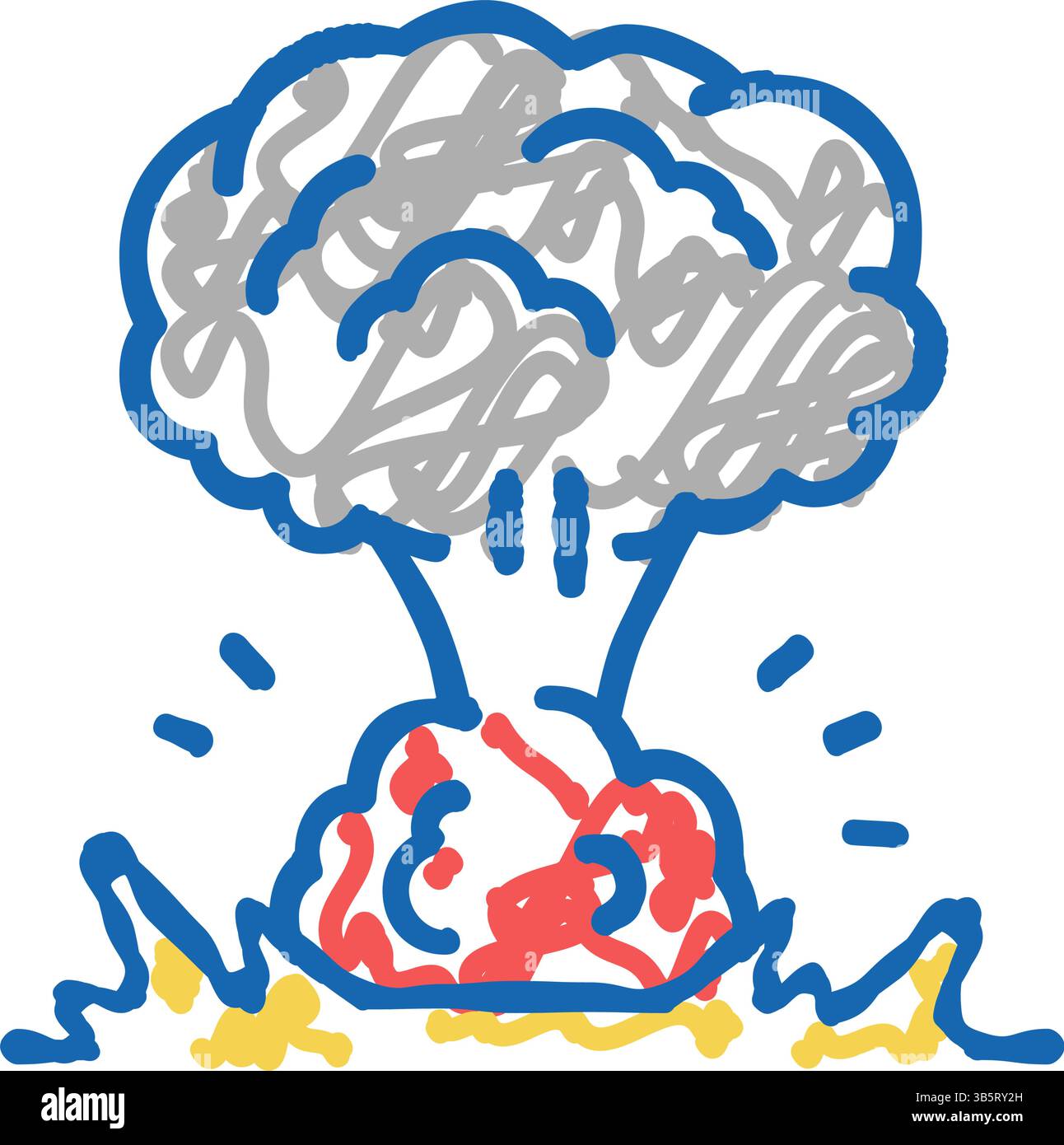 explosion smoke icon doodle illustration Stock Vector Image & Art - Alamy
