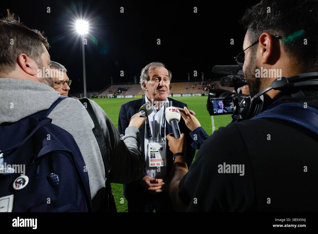Pierre FERRACCI (President Paris Fc PFC) during the Ligue 2 BKT match ...