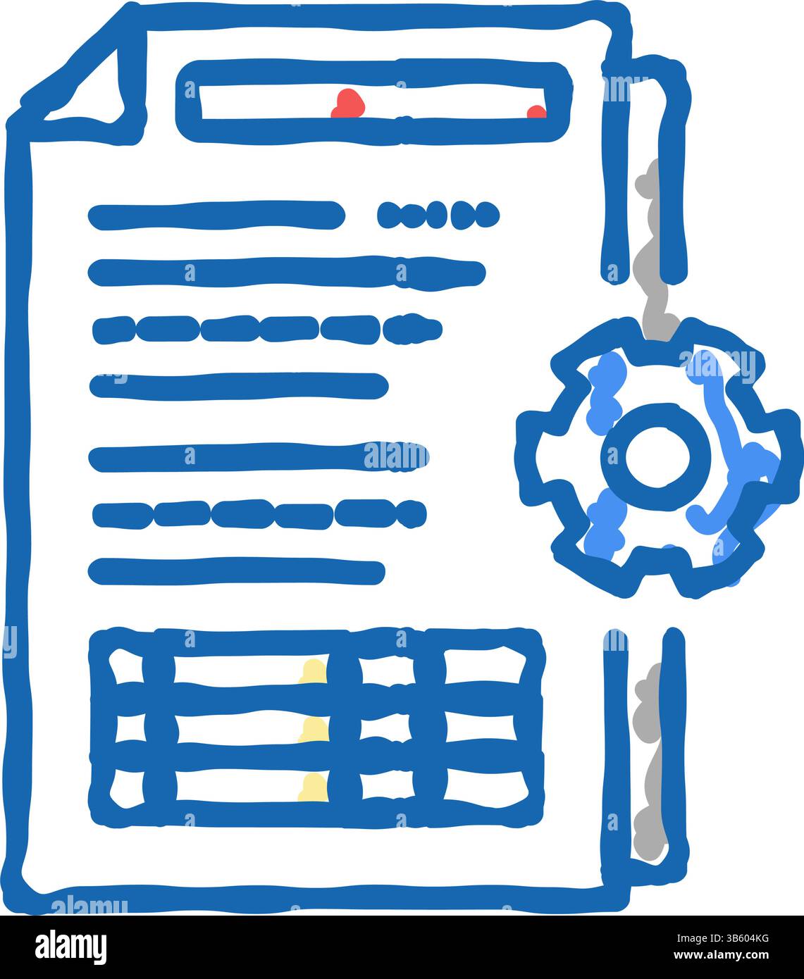 audit of operational processes and internal control systems icon doodle ...