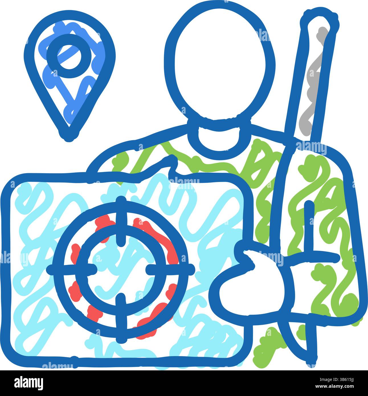 hunting tourism icon doodle illustration Stock Vector Image & Art - Alamy