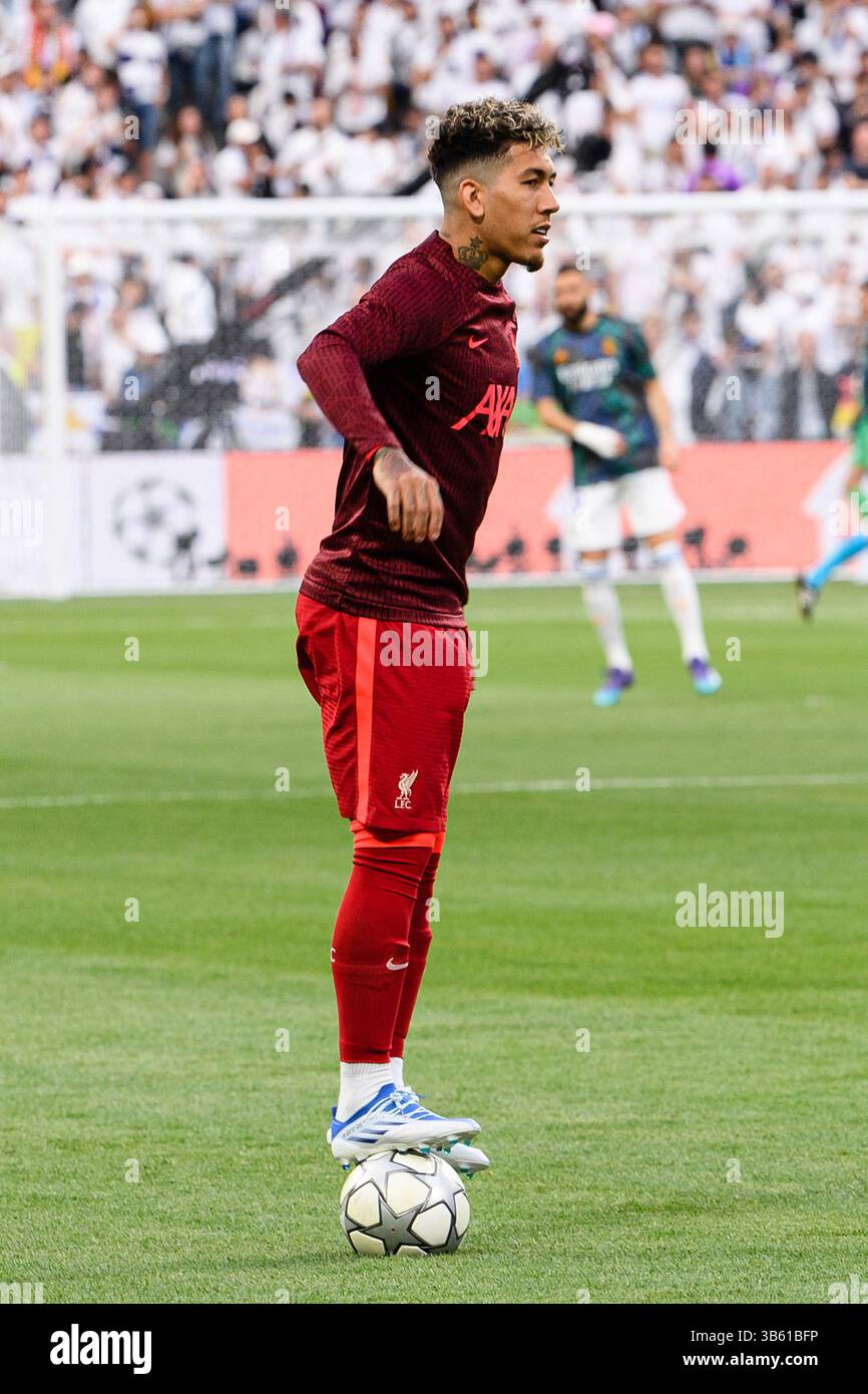 PARIS, FRANCE - MAY 28: Roberto Firmino of Liverpool was