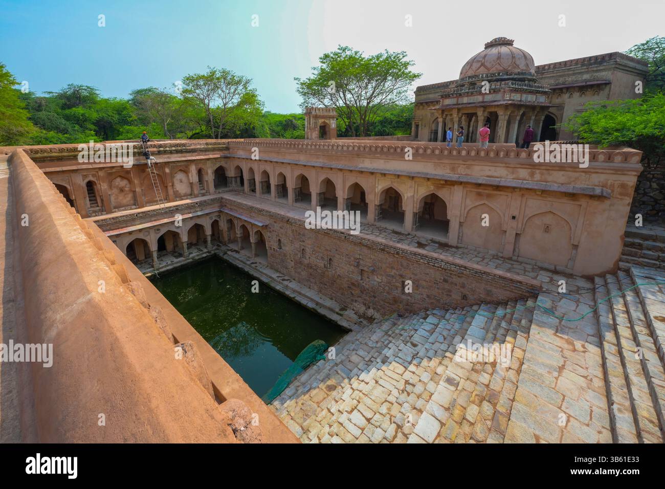 NEW DELHI, INDIA - MAY 2: A view of The Raja Ki Baoli restoration ...