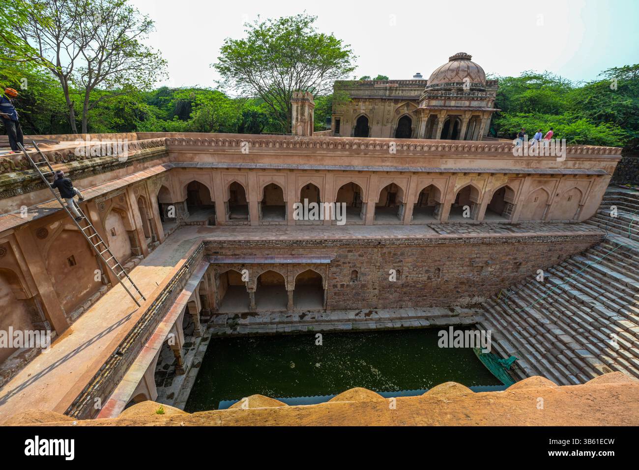 NEW DELHI, INDIA - MAY 2: A view of The Raja Ki Baoli restoration ...