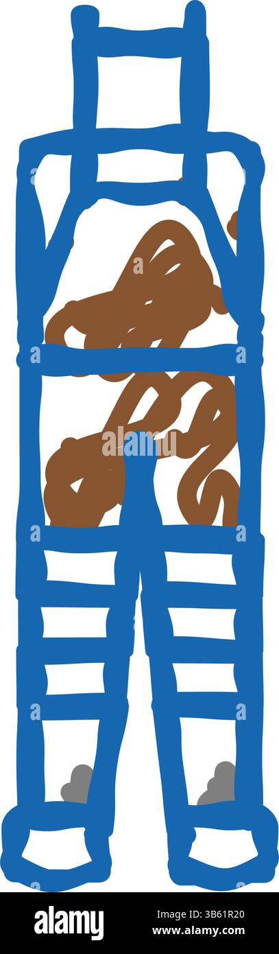fly fishing waders icon doodle illustration Stock Vector Image & Art ...