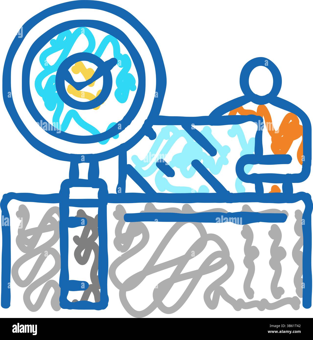 quality testing glass production icon doodle illustration Stock Vector ...