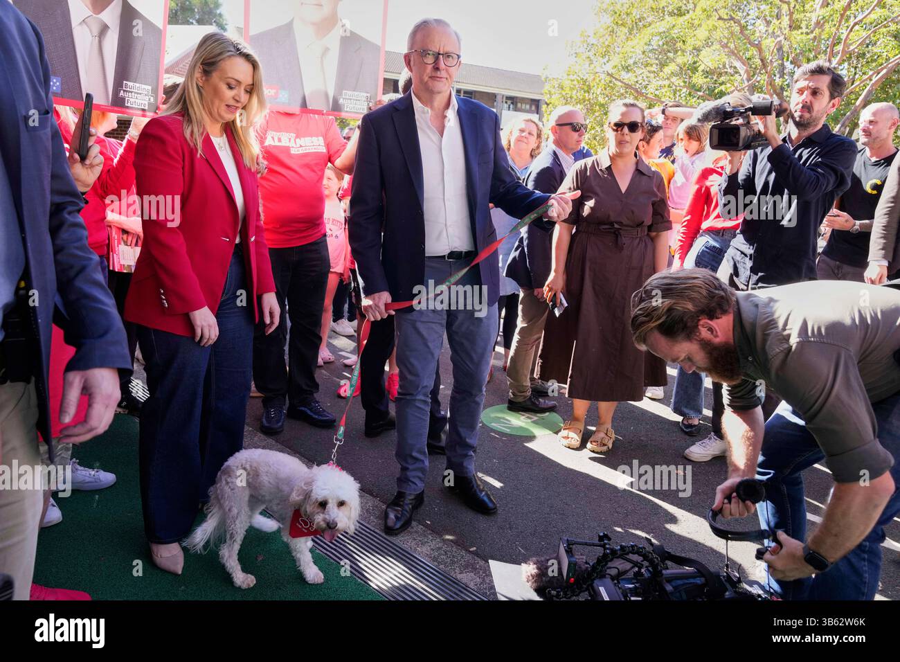 Australian Prime Minister Anthony Albanese and his partner Jodie Haydon ...