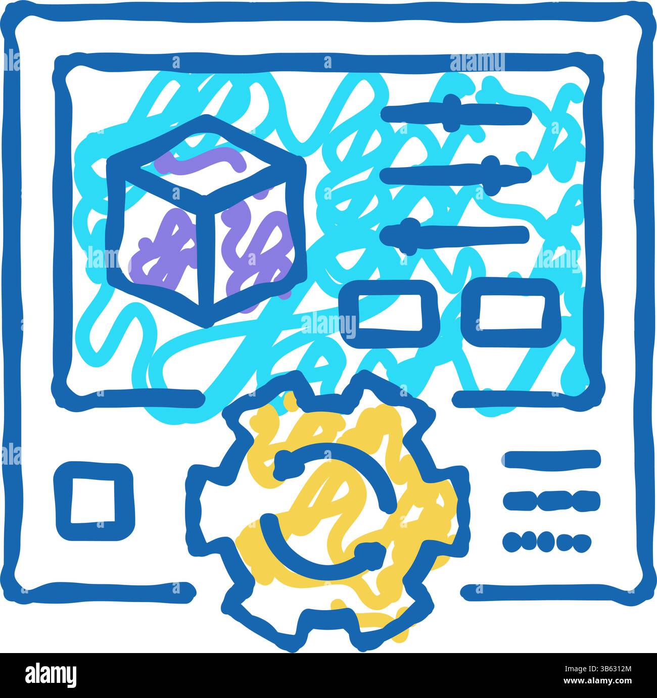 setting ugc icon doodle illustration Stock Vector Image & Art - Alamy