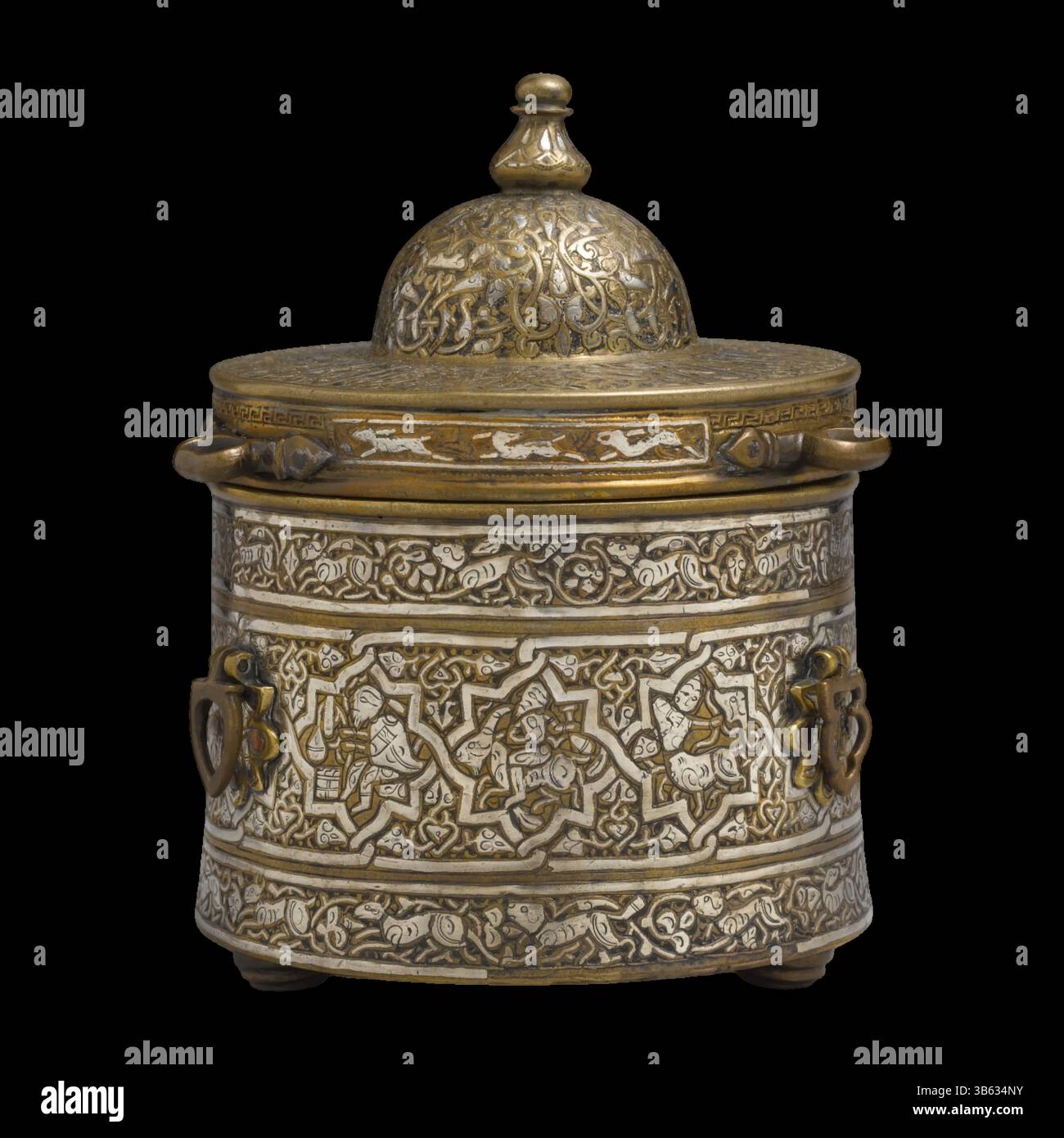 13th Century Inkwell with Zodiac Signs - Medieval Islamic Art Stock ...