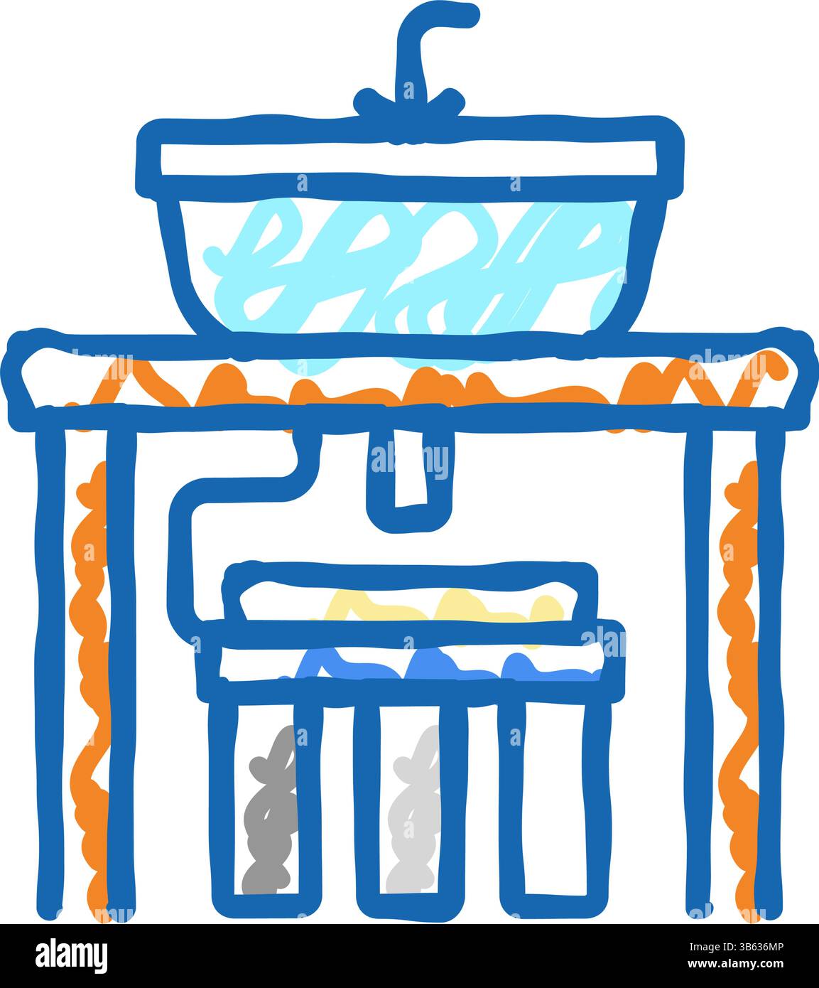 water filter under sink icon doodle illustration Stock Vector Image ...