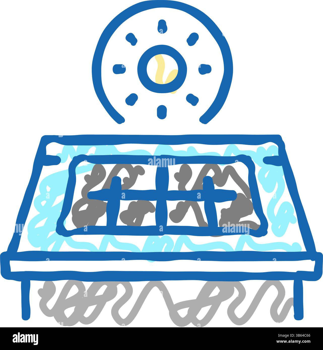 solar panel installation icon doodle illustration Stock Vector Image ...