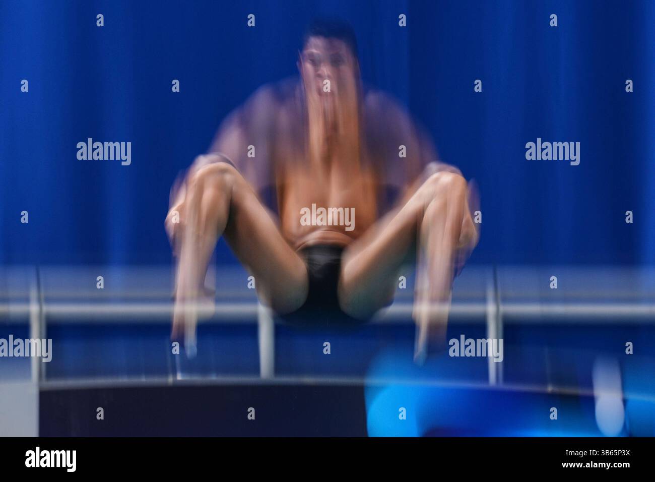Luis Felipe Uribe Bermudez of Columbia competes in the Men's 3m ...