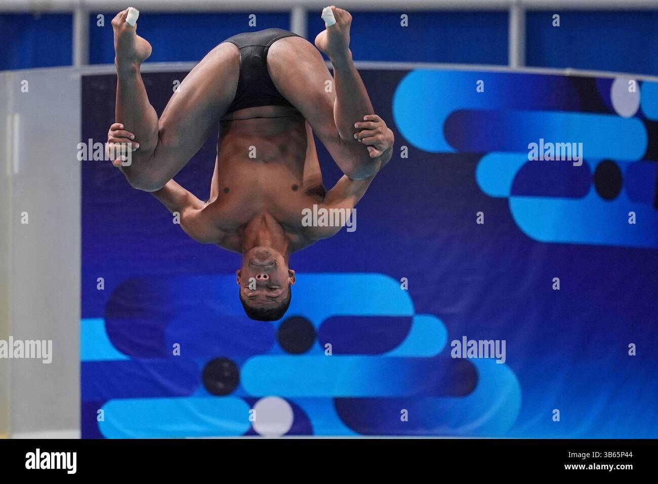 Luis Felipe Uribe Bermudez of Columbia competes in the Men's 3m ...
