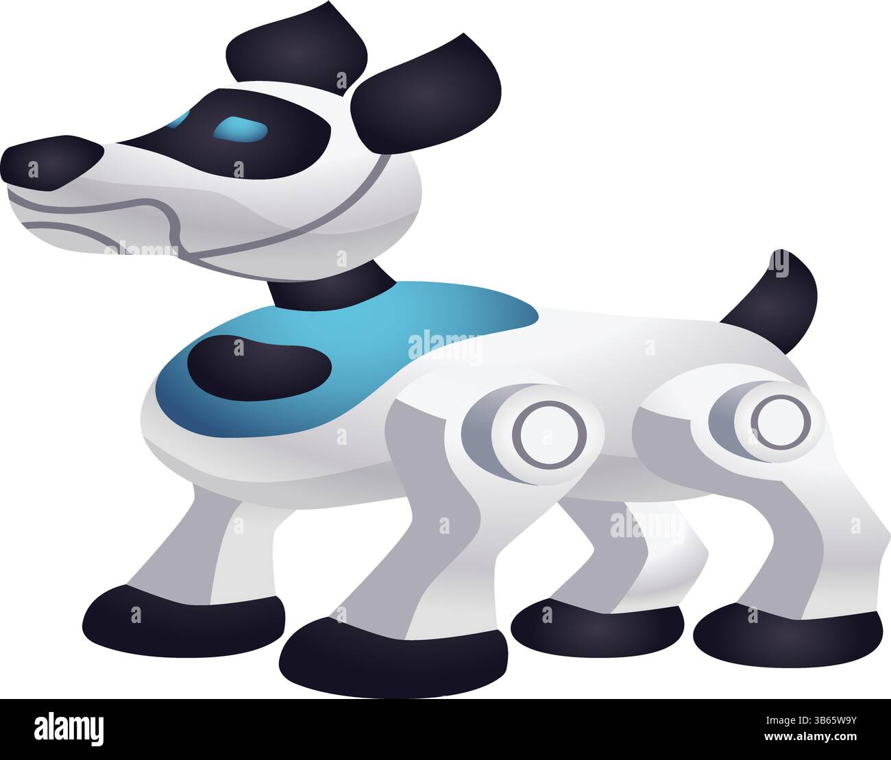 Robot Dog Icon, Futuristic Pet Stock Vector