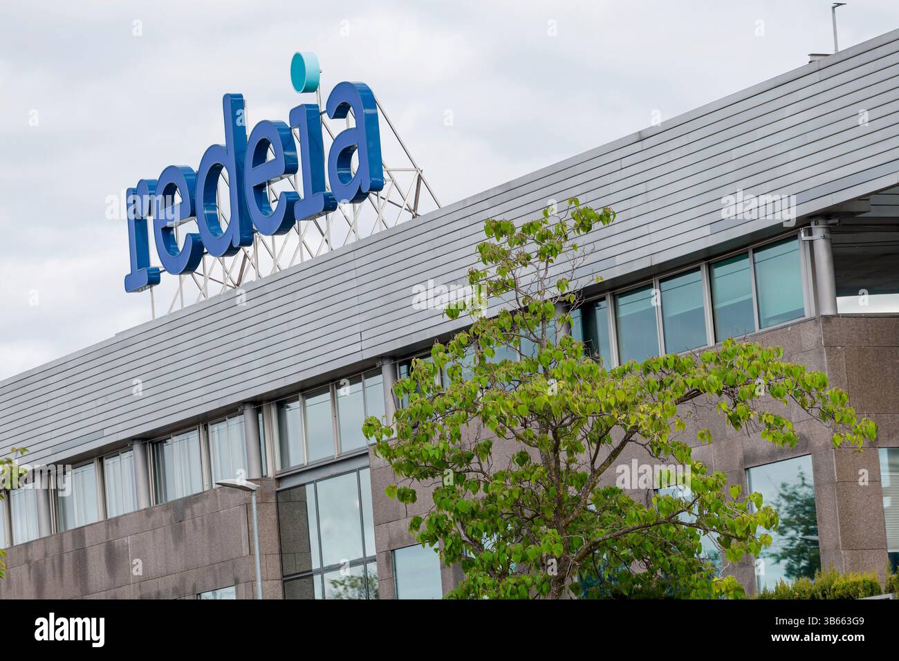 Outside Redeia's headquarters on May 3, 2025, in Madrid (Spain). Redeia ...