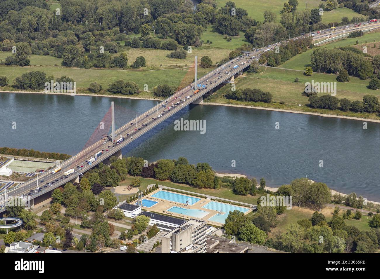 Friedrich-Ebert motorway bridge on which the A565 crosses the Rhine ...
